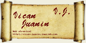 Vićan Juanin vizit kartica
